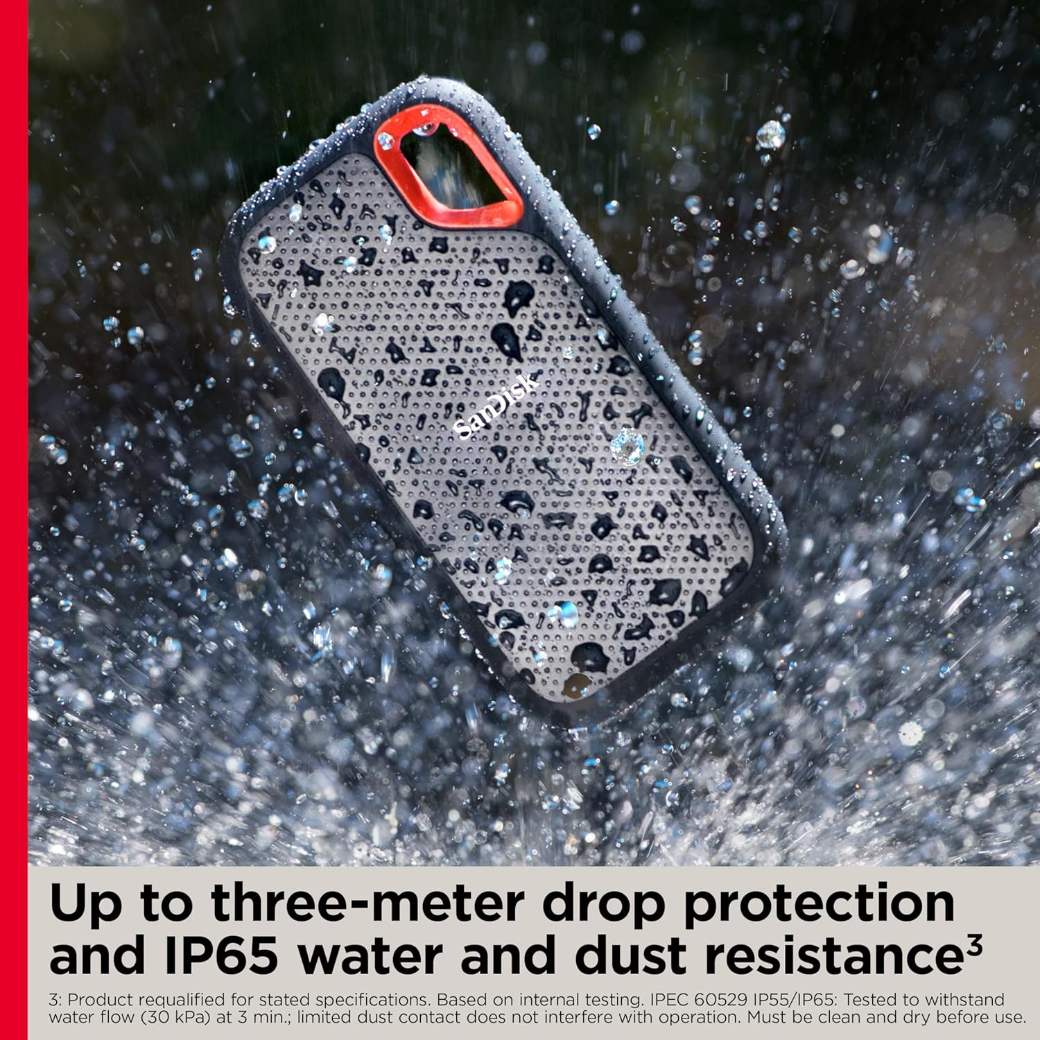 SanDisk Extreme Portable SSD 1TB 2TB | 1050MB/s Speed, 5-Year Warranty, Upto 2 Meter Drop Protection with IP55 Water/Dust Resistance | E61 SanDisk Extreme Portable SSD 1TB 2TB | 1050MB/s Speed, 5-Year Warranty, Upto 2 Meter Drop Protection with IP55 Water/Dust Resistance | E61